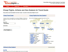 Tablet Screenshot of airfaresflights.co.nz