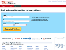 Tablet Screenshot of airfaresflights.com